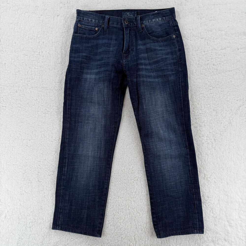 Lucky Brand 221 Original Straight Jeans‎ Mens 30x28 Dark Wash Stretch Denim